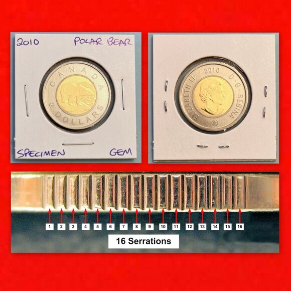 Canada 2010 Exceptionally Unique Set of 3 x $2 Toonies! - Picture 11 of 16
